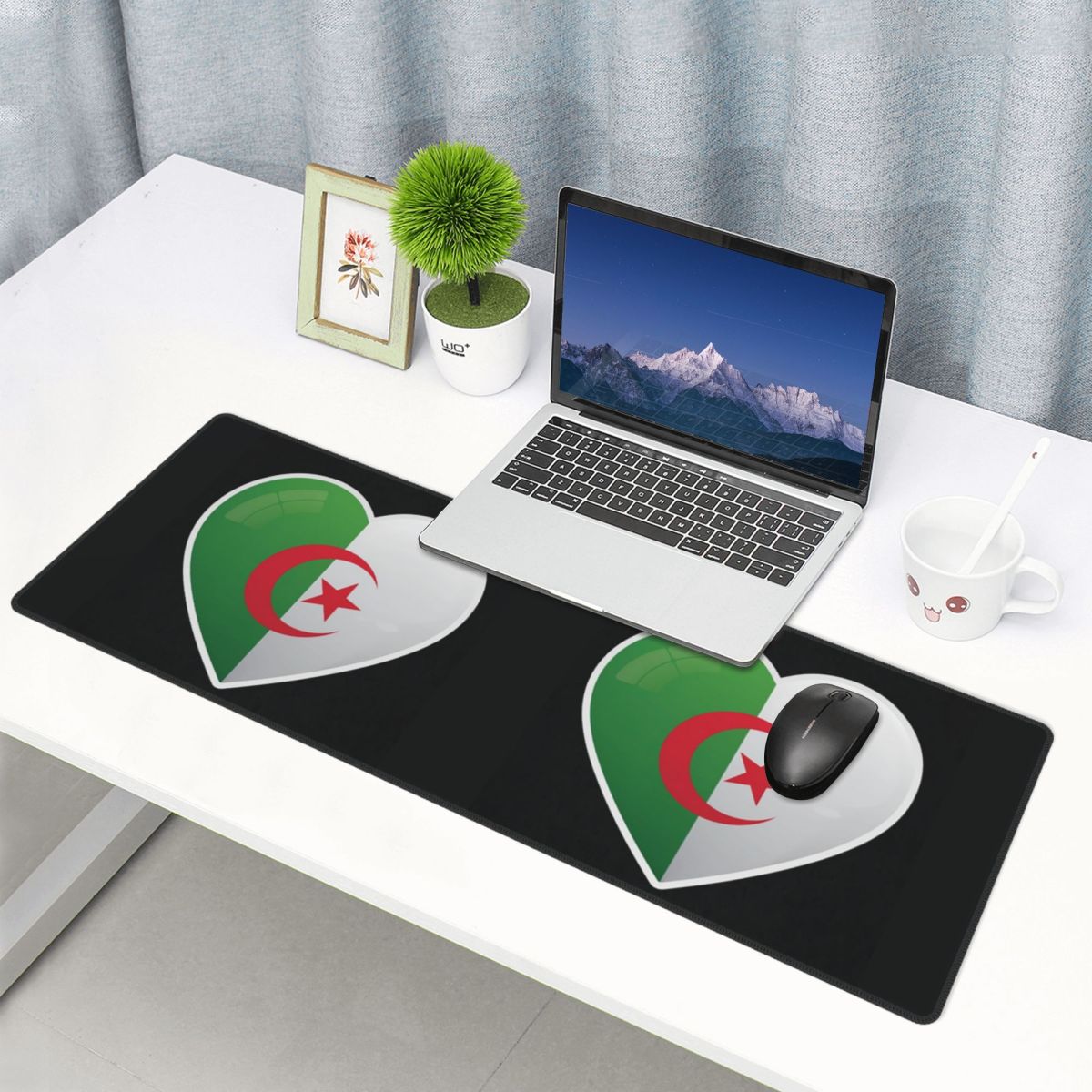 Pc Gaming Icon - Grand tapis de souris Algérie Drapeau