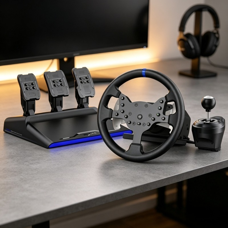 Pc Gaming Windows 7 - Volant de course à retour de
