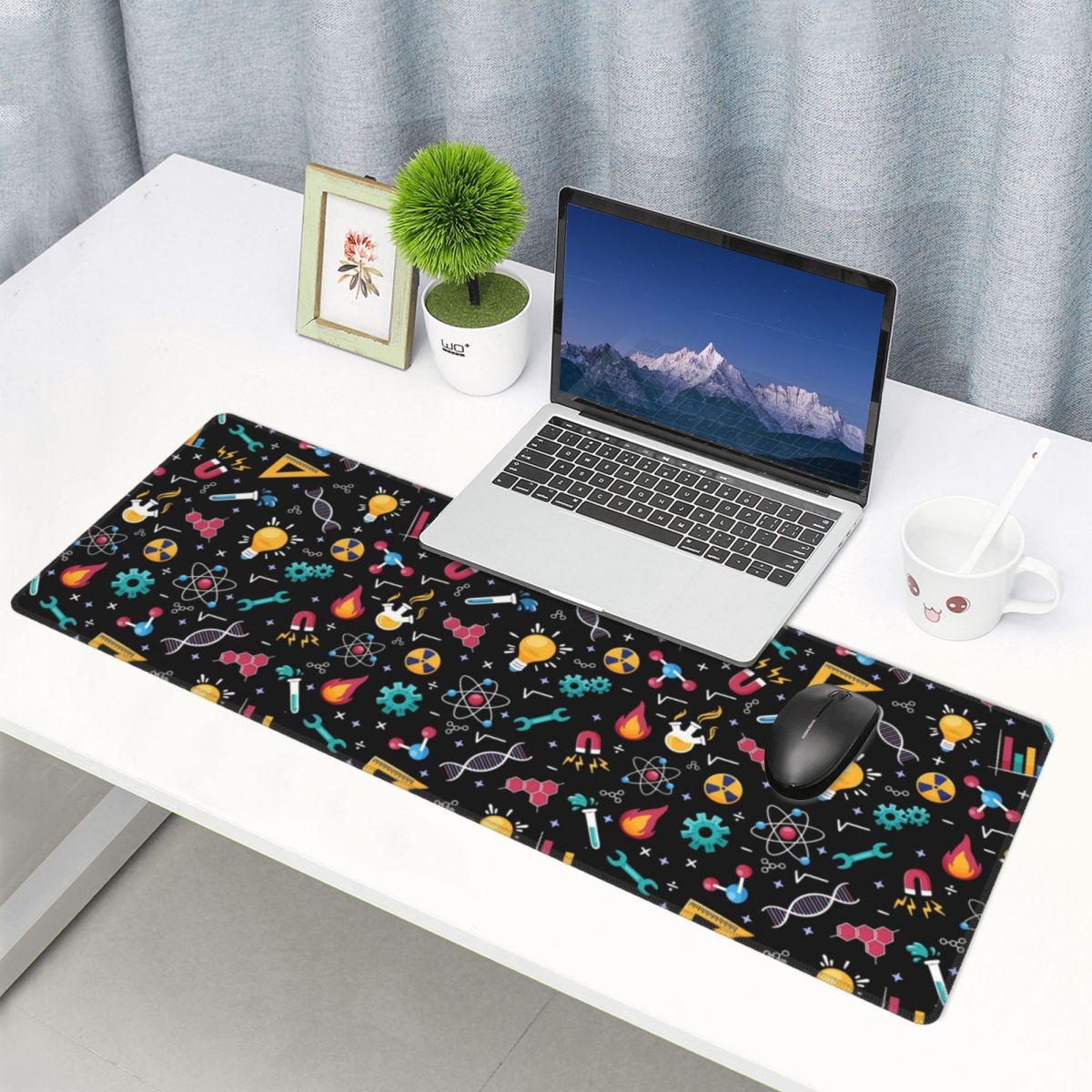 Pc Gaming Icon - Grand tapis de souris motif icônes
