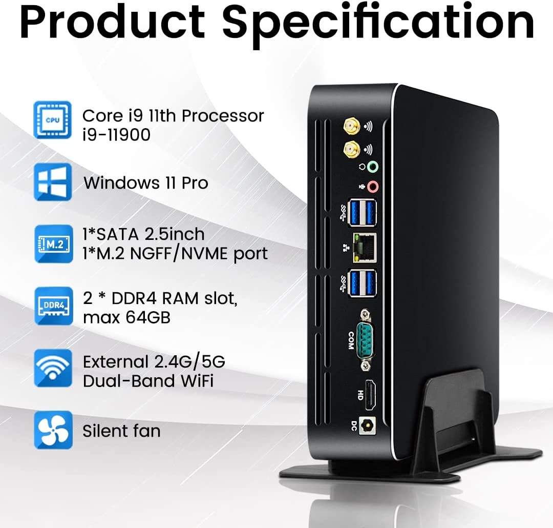 Pc Gaming Core I5 - Mini PC Partaker 11e génération Intel