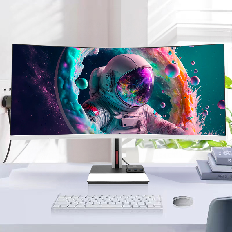 Pc Gaming Core I5 - Ordinateur de bureau à écran incurvé