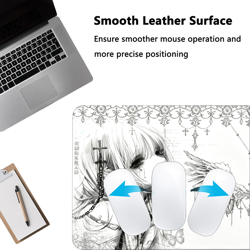 Tapis de souris en cuir noir e - Pc Gaming Girl avis et prix