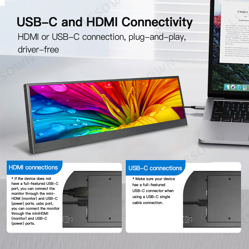 Écran portable LESOWN pour PC, - Pc Gaming Ultrawide Monitor avis et prix